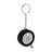 Keyring with 1 m tape measure, black/silver 