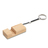 Bamboo keyring with phone stand. Place the phone in a horizontal position., beige 