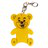 Teddy safety keyring, yellow 