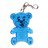 Teddy safety keyring, blue 