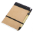 Kraft notepad with ballpen, black/beige 