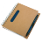 Envivo notepad with ballpen, dark blue/beige 