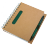 Envivo notepad with ballpen, green/beige 