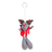 Reindeer reflecive keyring, grey/red 