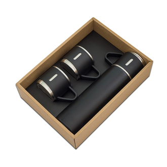 R08217 - 500 ml Attu vacuum flask set, black 