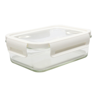 LAGOS glass lunch box with cutlery 1 000 ml, black