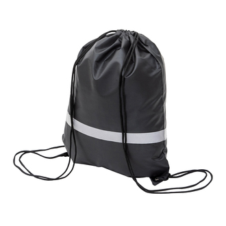 R08696 - Promo backpack with reflective tape, black 