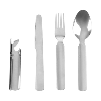 R17157 - Leon Camping Cutlery Set, silver 