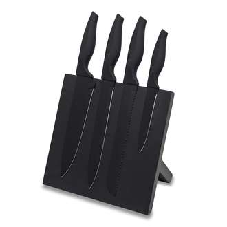 R17166 - Akita set of knives on a magnetic block, black 