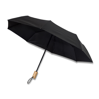 R17953 - Granton umbrella with wooden handle, black 