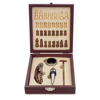 R22552 - Sublime chess and wine set, brown 
