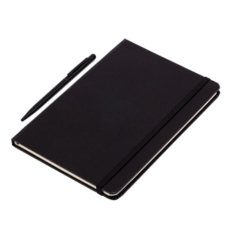 R64214 - Abrantes notepad & pen set, black 