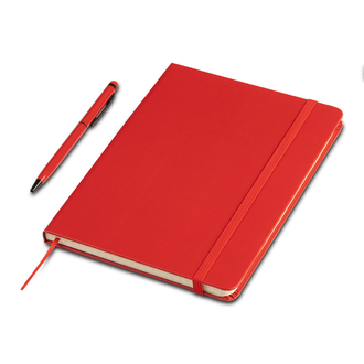 R64214 - Abrantes notepad & pen set, red 