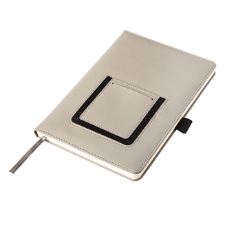 R64248 - Eibar notepad with phone pocket, grey 