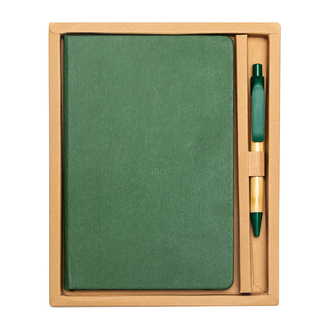 R64258 - Forest pen and notebook gift set, green 