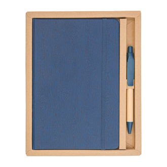 R64258 - Forest pen and notebook gift set, dark blue 