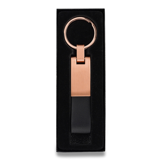 R73166 - Rosa metal keychain, black 