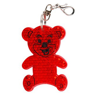 R73235 - Teddy safety keyring, red 