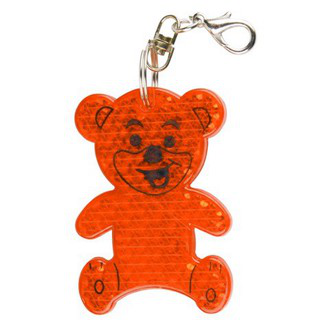 R73235 - Teddy safety keyring, orange 