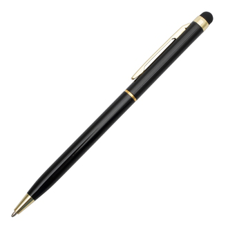 R73409 - Touch Tip Gold aluminium ballpen, black 