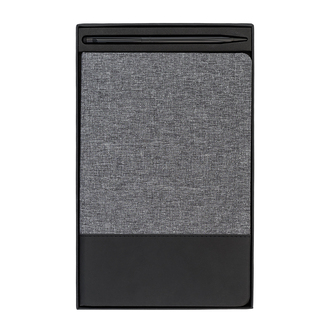 R73641 - Bergami notepad & pen set, grey 