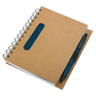 R73796 - Envivo notepad with ballpen, dark blue/beige 