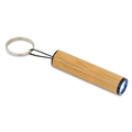 R02319.13 - Pelak bamboo pen and torch keychain in a gift box, beige 