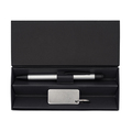 R02326.01 - Couple pen and keychain gift set, silver 