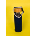 R08273.42 - 600 ml Gourmet glass bottle with tea infuser, dark blue 