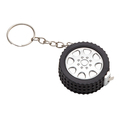 R17617 - Keyring with 1 m tape measure, black/silver 