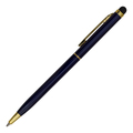 R73409.42 - Touch Tip Gold aluminium ballpen, dark blue 