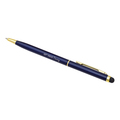 R73409.42 - Touch Tip Gold aluminium ballpen, dark blue 