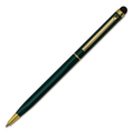 R73409.51 - Touch Tip Gold aluminium ballpen, dark green 