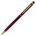 R73409.82 - Touch Tip Gold aluminium ballpen, maroon 