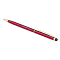 R73409.82 - Touch Tip Gold aluminium ballpen, maroon 