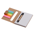 R73667.13 - Mini notepad 80x110/100p plain with ballpen, beige 