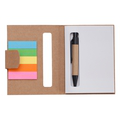 R73667.13 - Mini notepad 80x110/100p plain with ballpen, beige 
