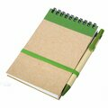 R73795.05 - Kraft notepad with ballpen, green/beige 