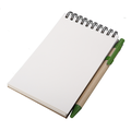 R73795.05 - Kraft notepad with ballpen, green/beige 