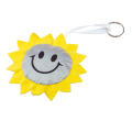 R73837 - Sun reflective keyring, yellow/silver 