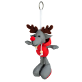 R73839 - Reindeer reflecive keyring, grey/red 