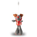 R73839 - Reindeer reflecive keyring, grey/red 