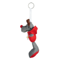 R73839 - Reindeer reflecive keyring, grey/red 