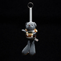 R73840 - Teddy reflective keyring, grey 