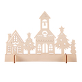 X91021.13 - Xmas Town wooden cut-out, beige 